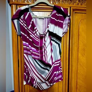 Purple women’s short sleeve blouse L